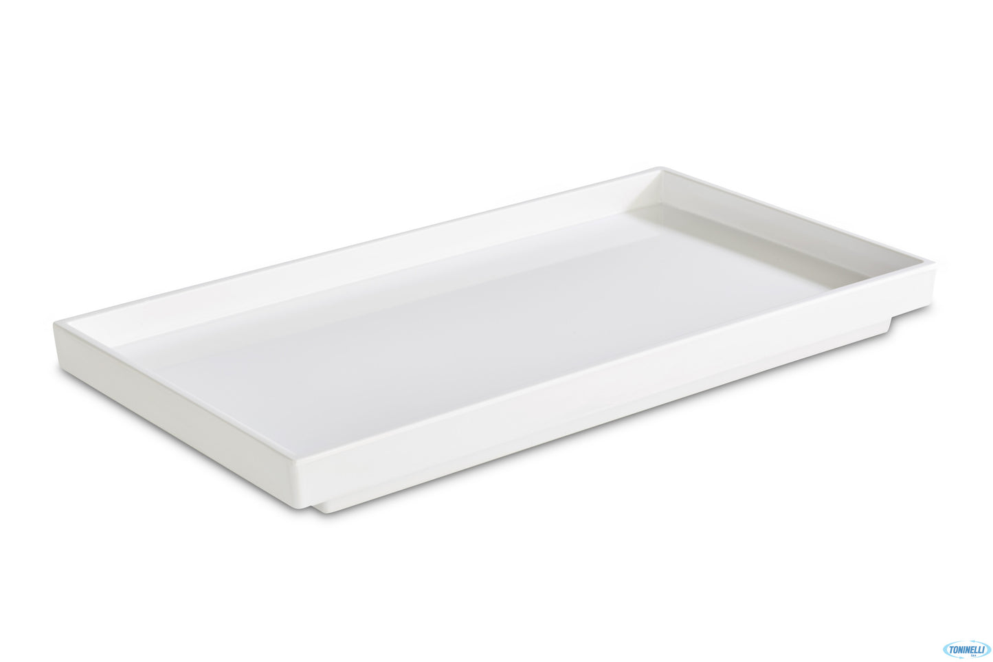 Asia Plus-Vassoio Melamina Bianca Lucida Gn 1/3 Cm 32,5X17,6 H.3 15451