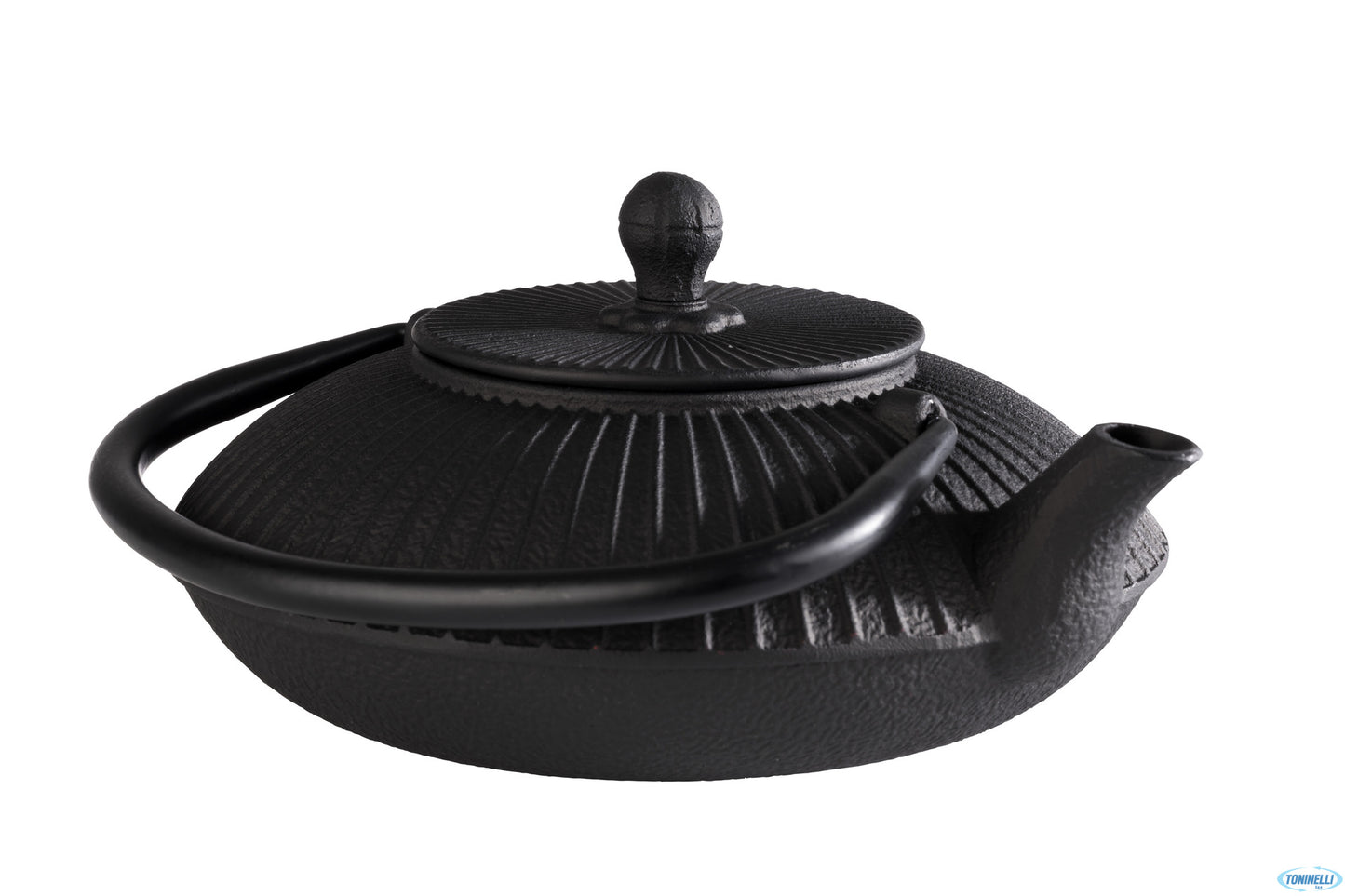 Asia-Teiera Cm19,5X18Xh.15 Ghisa, Interno Smaltato Nero 0,8 Litri