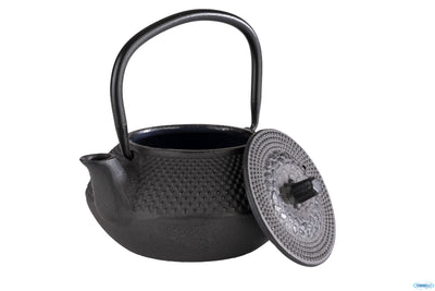 Asia-Teiera Cm12,5 X 11 X H. 12,5Ghisa, Interno Smaltato Nero 0,3 Litri