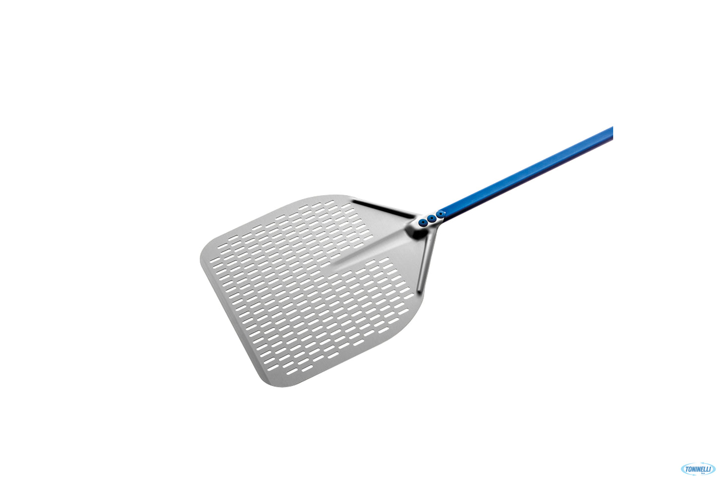 Azzurra Pala Pizza Alluminio Rettangolare Forata Cm 33 Manico Cm 60 A32Rf-60