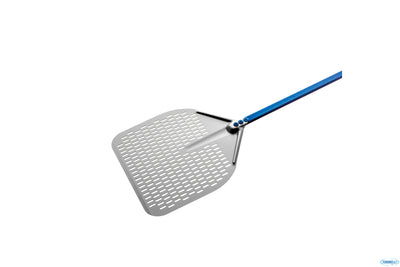 Azzurra Pala Pizza Alluminio Rettangolare Forata Cm 33 Manico Cm 60 A32Rf-60
