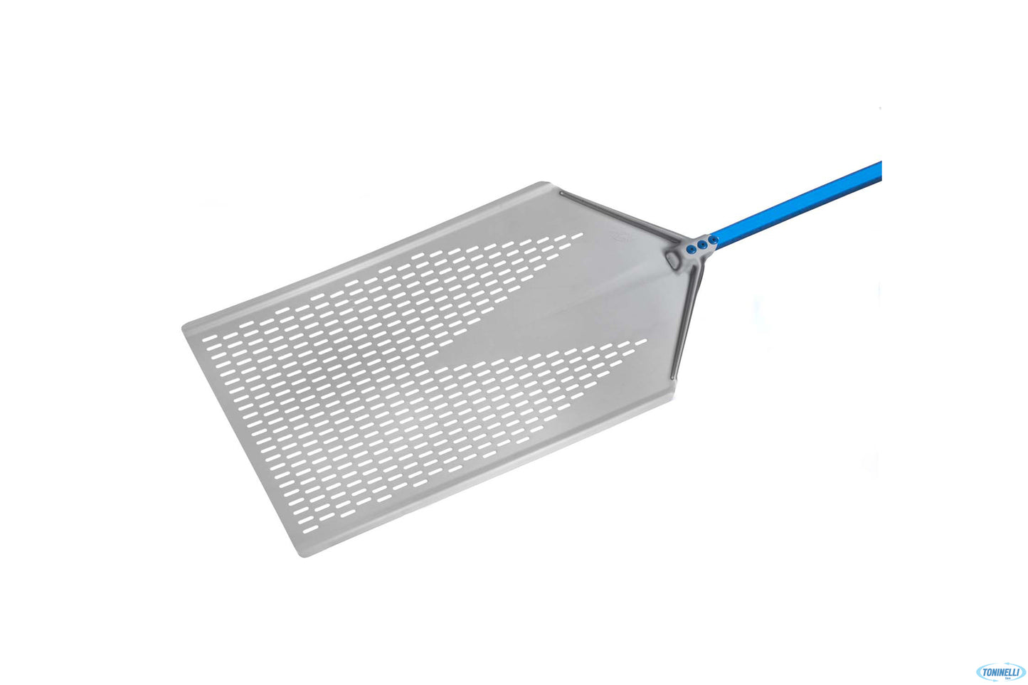Pala Pizza A Metro In Alluminio Anodizzato Perforata Cm 30X80 Manico 30 Cm
