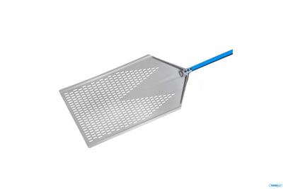 Pala Pizza A Metro In Alluminio Anodizzato Perforata Cm 40X60 Manico 60 Cm