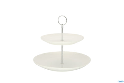 B.B. White-Alzata 2 Piani Tonda Cm.27,2Xh.23 Ba1837-Z02