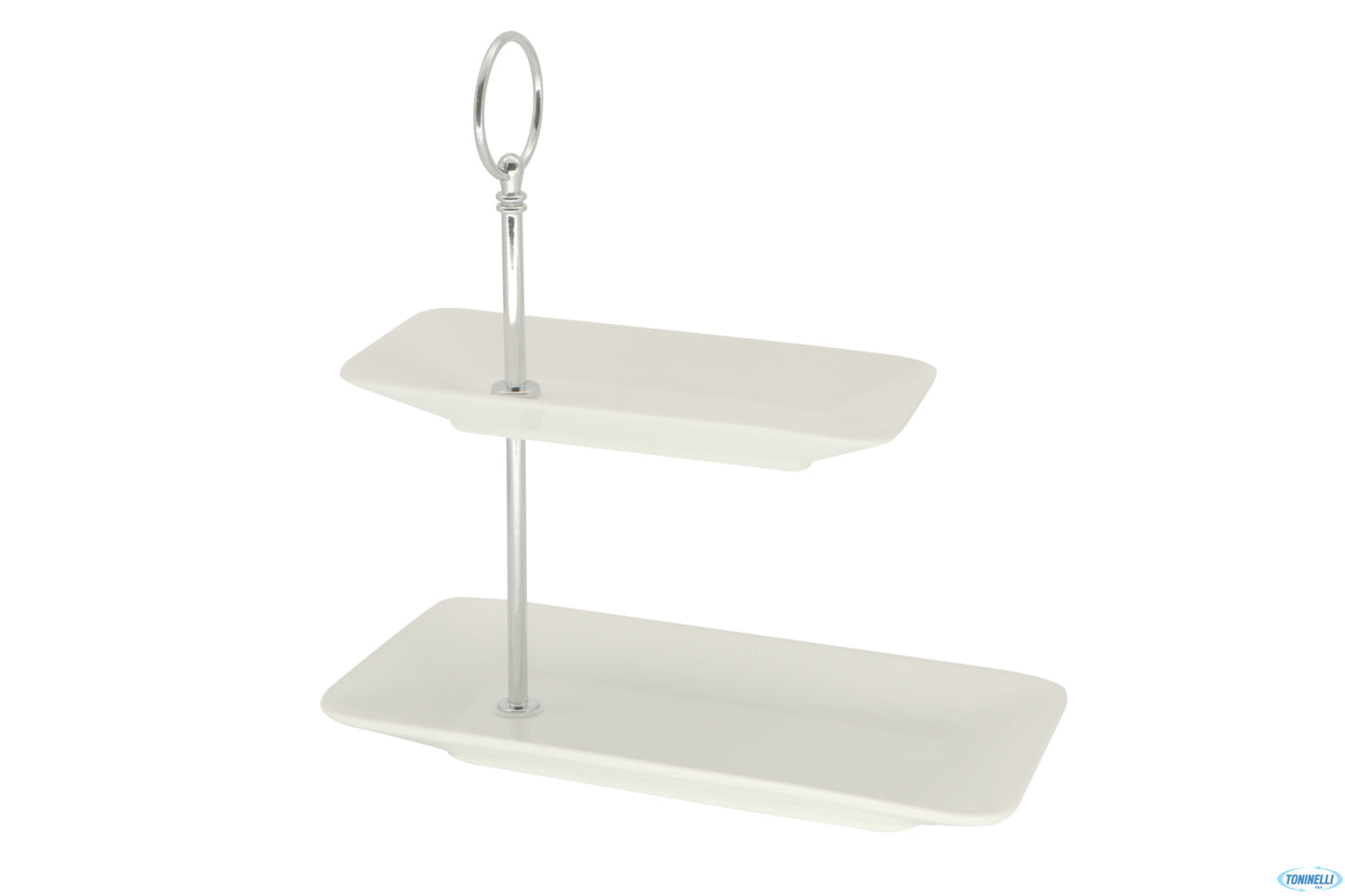 B.B. White-Alzata 2 Piani Rettangolare Cm.23X11,6Xh.26 Ba1050-Z01