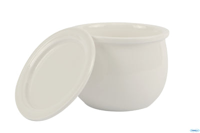 B.B. White-Vasetto Tulip Ml.580 Con Coperchio 100Mm 6930D-4.25-T