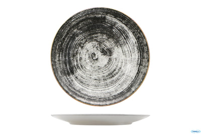 Black Round-Piatto Piano Siviglia Decorato Cm.28 22Z07466