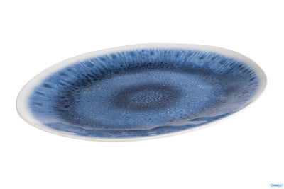 Blue Ocean-Vassoio Cm48X35,5Xh.3 Melamina Interno: Decorato Blu
