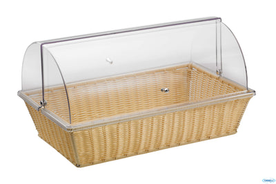 Buffet-Cesta Pane Rettangolare Con Cupola Tinta Paglia Cm.52,5X32Xh.29,5 97150760