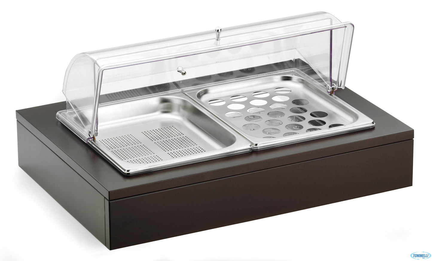 Buffet-Doppio Vassoio Porta Uovo-Verdura Con Cupola Cm.64X46Xh.30 51132830