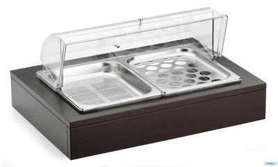 Buffet-Doppio Vassoio Porta Uovo-Verdura Con Cupola Cm.64X46Xh.30 51132830