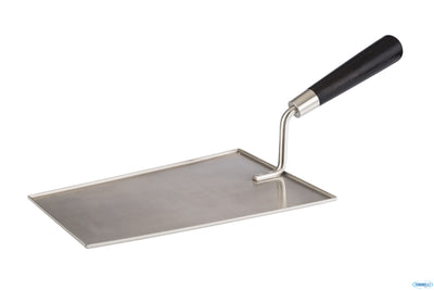 Bob-Paletta Da Servizio Forma Cazzuola Inox Con Manico Legno. Mis. Piatto Cm.23,5X15,5 Mis. Tot Cm.3