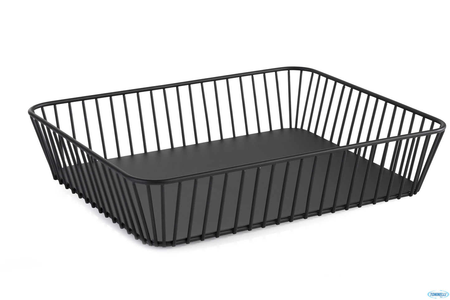 Urban-Cestino Metallo Rettangolare Gn 1.2 Cm.32,5X26,5Xh.7,5 Nero 30415