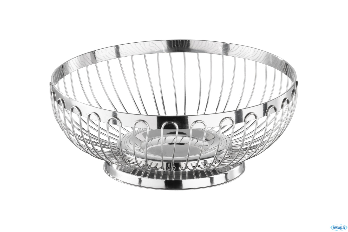 Cestino Pane Tondo Filo Inox Cm.20,5Xh.8,5 30220
