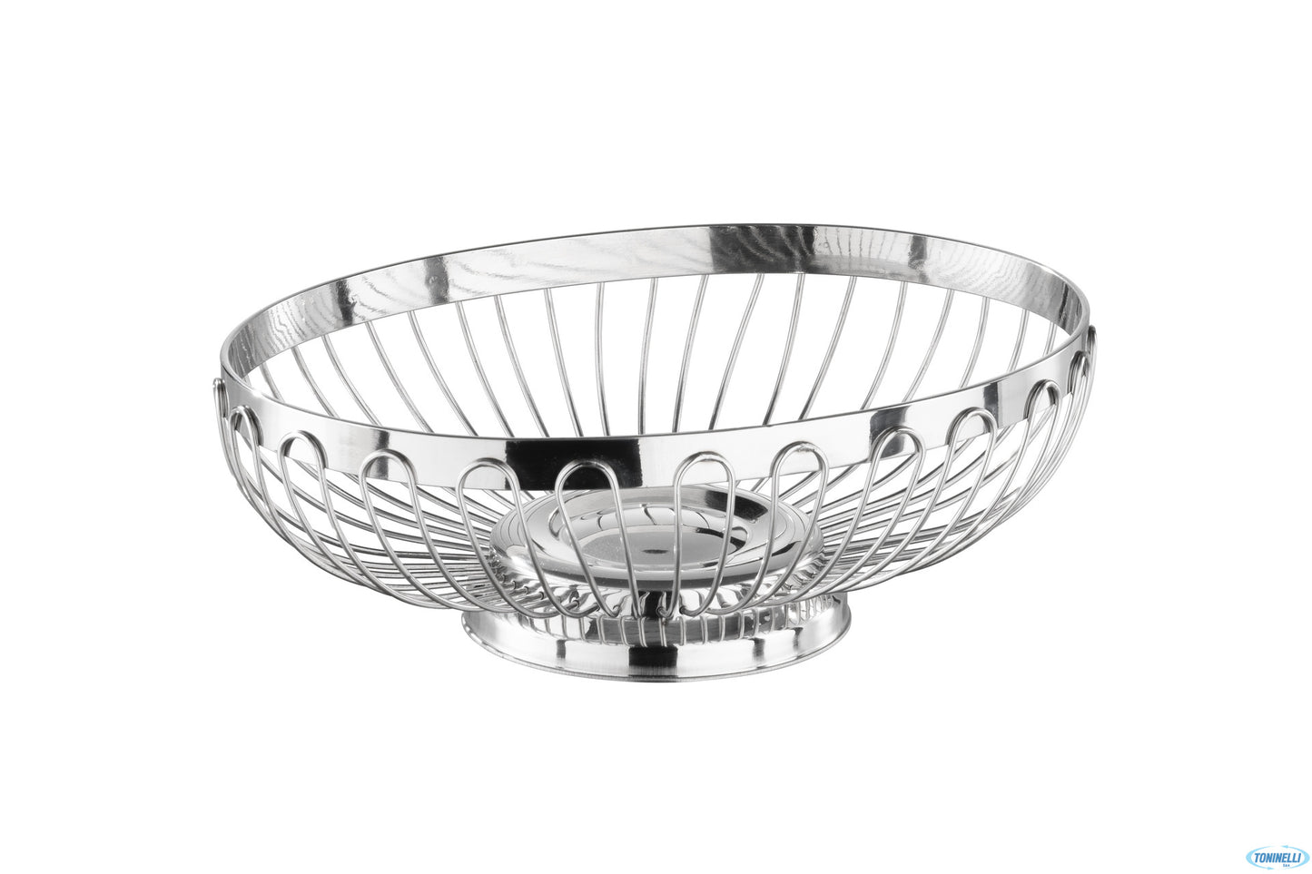 Cestino Pane Ovale Filo Inox Cm.20X15Xh.7 30210