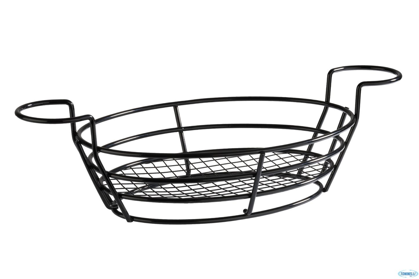 Burger E Fries-Cestino Ovale Filo Metallo Con Manici Cm.39X20Xh.11. Abbinabile Al Cod. 17825 40604