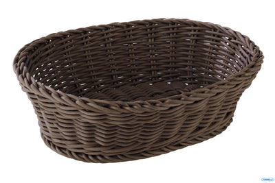 Profi Line-Cestino Polipropilene Ovale Cm.25X19Xh.6,5 Marrone 50803