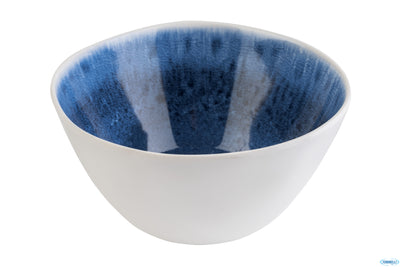 Blue Ocean-Coppetta In Melamina Esterno Bianco Interno Blu Cm.15 H.7,5 84677