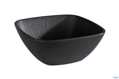 Nero-Ciotola Cm 19,5X19,5Xh.8 Melamina, Nero 1,5 Litri