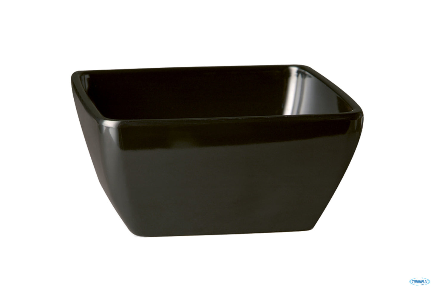 Pure Color-Insalatiera Quadra Melamina Nera Infrangibile Cm.19X19 H.9 -50° - 70°C 83468