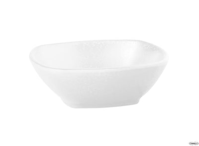 Zen-Coppetta Quadrata In Melamina Effetto Pietra Bianca Cm 12X12 H. 4 Cl 2 83718