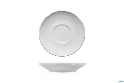 Piattino Tazza Caffe Classico Bianco - Confezione da 12 Pz.