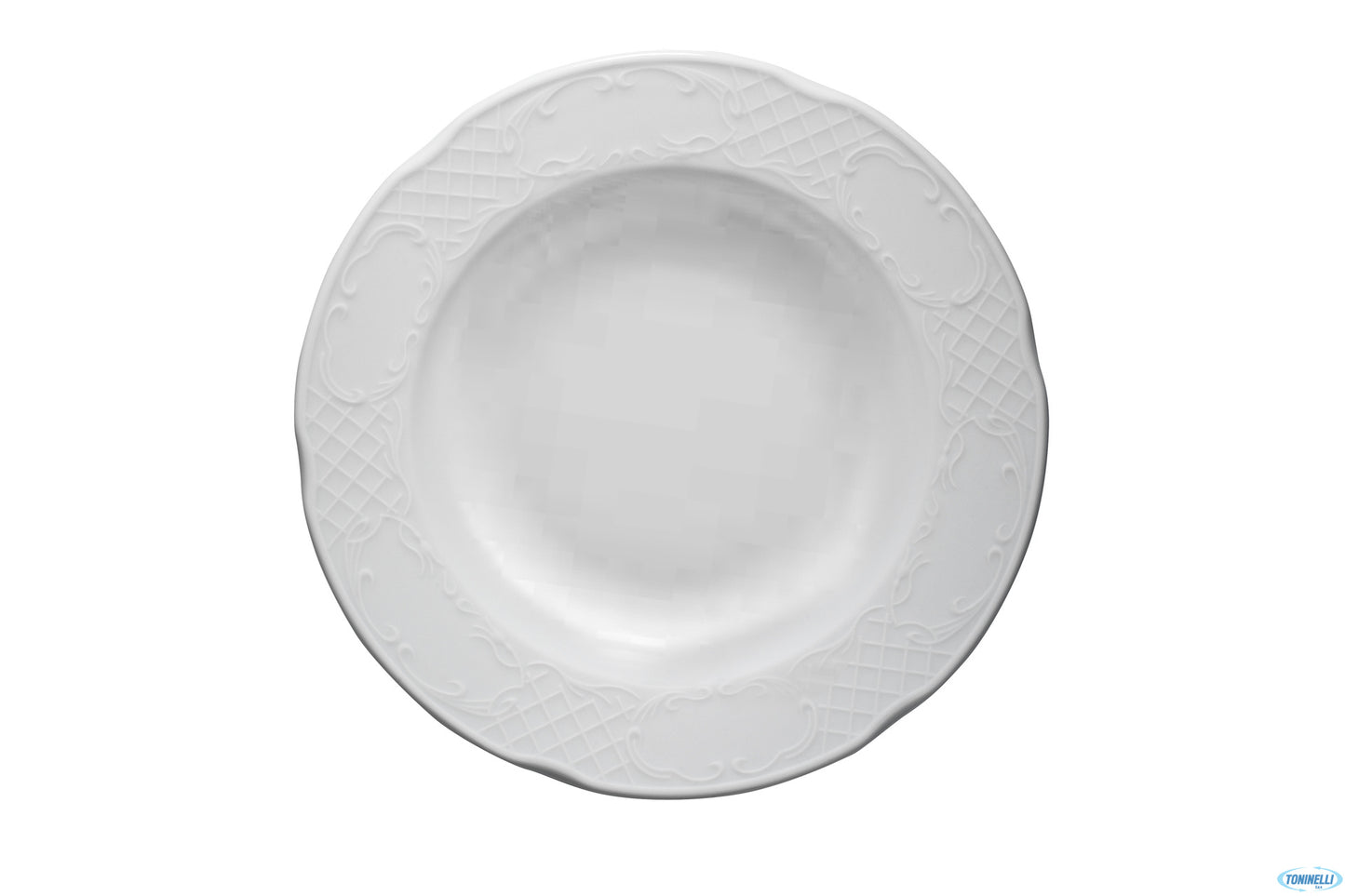 Piatto Fondo Classico Bianco Ø Cm.23 - Confezione da 12 Pz.