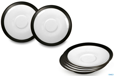 Coffee E Co.-Nero Confezione 6 Piattini Caffe Cm.12 A4183Y103T46