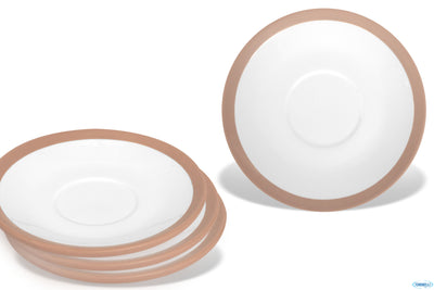 Coffee E Co.-Salmone Confezione 4 Piattini Cappuccio Cm.14 A4185Y122T46