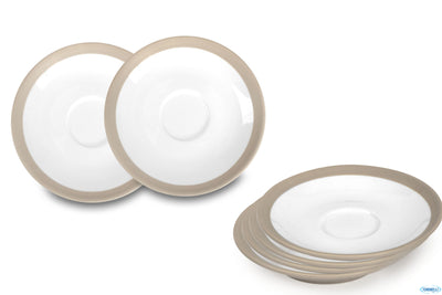 Coffee E Co.-Tortora Confezione 6 Piattini Caffe Cm.12 A4183Y123T46