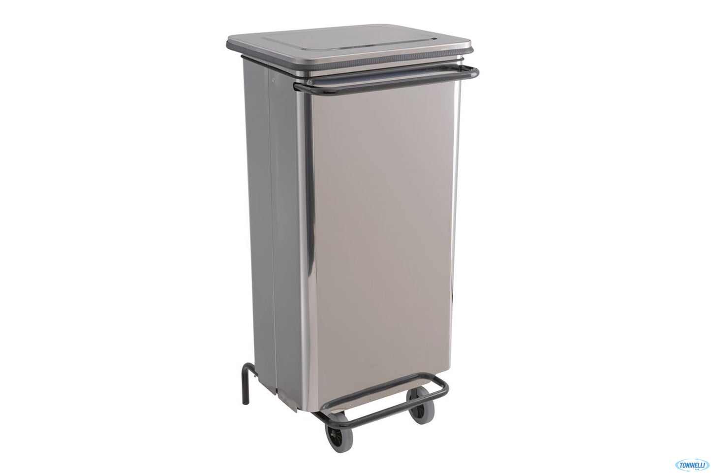 Contenitore Rifiuti A Pedale Inox Brillante 110 L Cm 48X42 H 96,5 790624