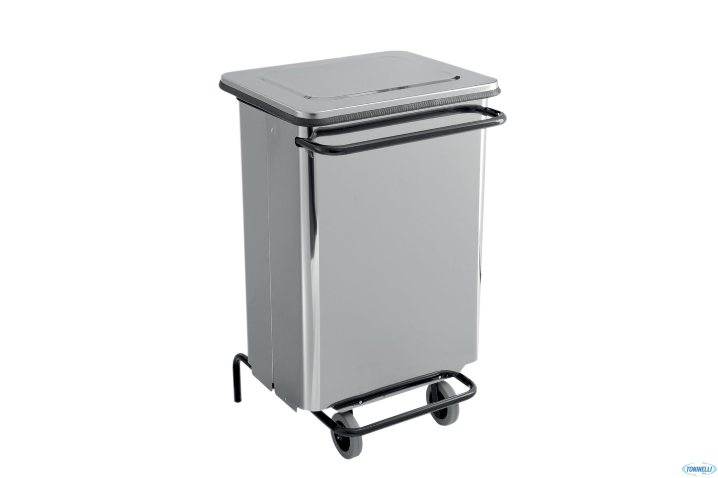 Contenitore Rifiuti A Pedale Inox Brillante 70 L Cm 48X42 H 75,5 790630