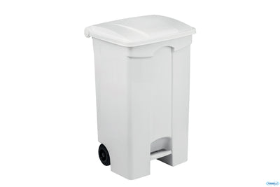 Contitop Mobile-Contenitore Rifiuti Mobile A Pedale Bianco 90L Cm 50X40 H 82 115590