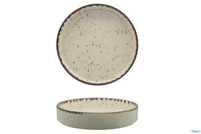 Cromya Cream-Piatto Nordico Alto In Porcellana Cm.20 H.4,0