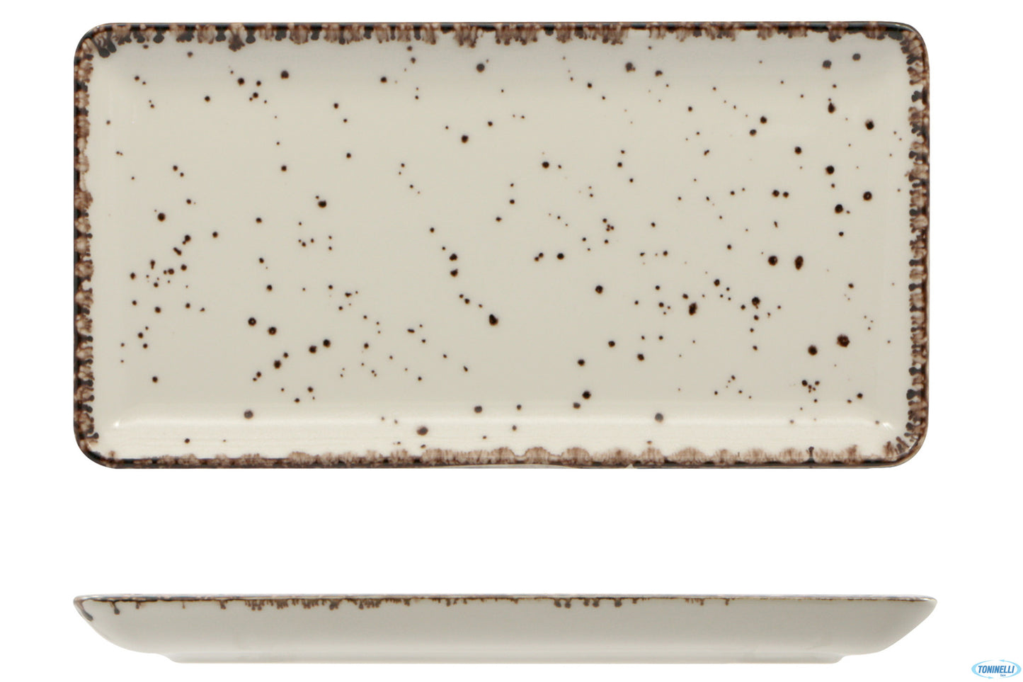 Cromya Cream-Piatto Rettangolare In Porcellana Cm.27X14