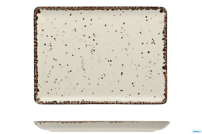 Cromya Cream-Piatto Rettangolare In Porcellana Cm.30X22