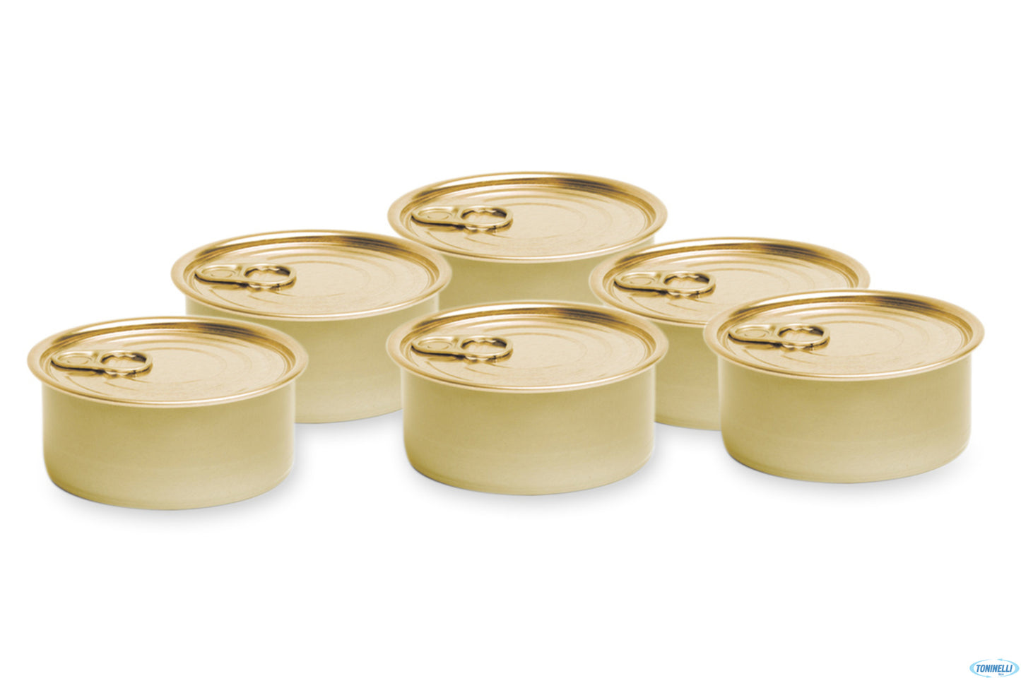 Delicatesen-Set 6 Scatolette In Alluminio E 6 Coperchi Diametro Cm 8,3 H 3,8 7560