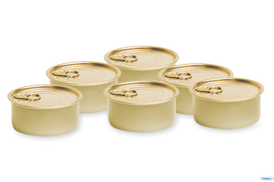 Delicatesen-Set 6 Scatolette In Alluminio E 6 Coperchi Diametro Cm 8,3 H 3,8 7560