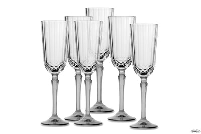 Diony Trasparente-Confezione 6 Calici Flute 12,5 Cl. 440210