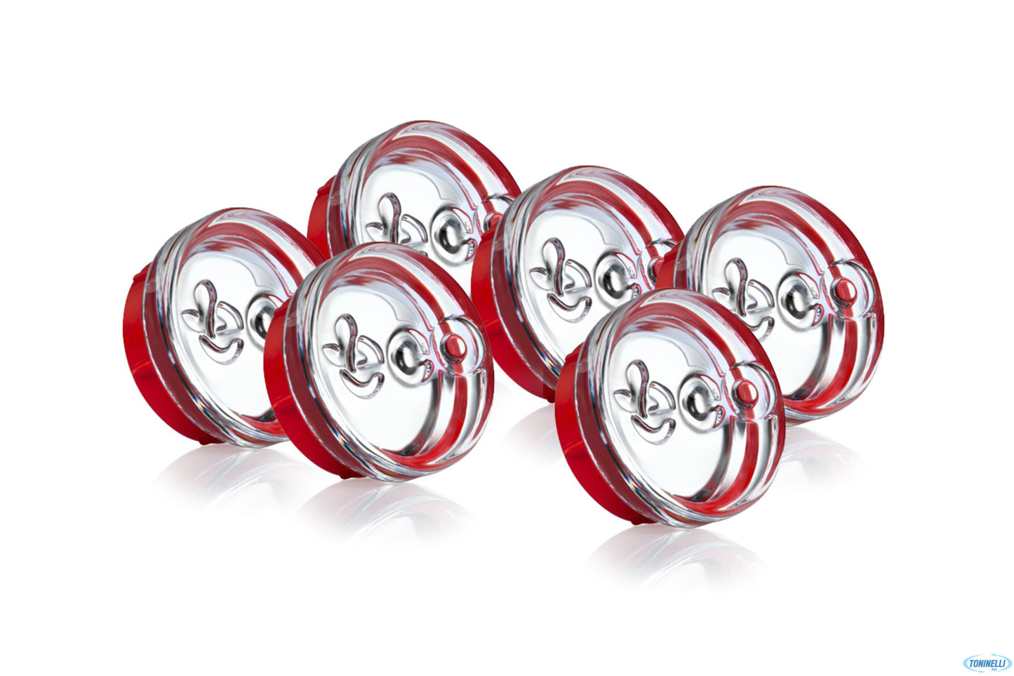 Eco Confezione 6 Tappi Per Bottiglia Colore Rosso