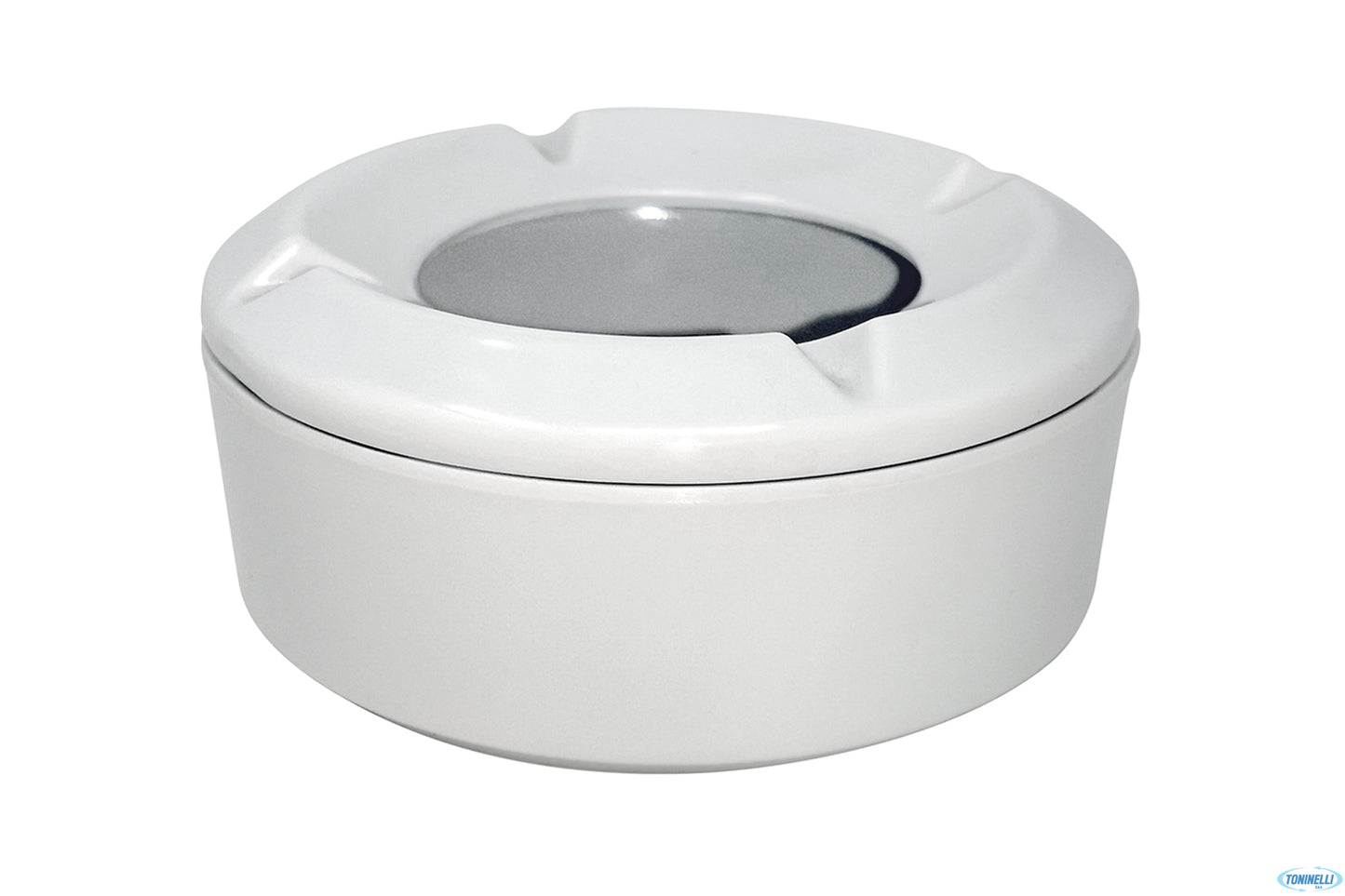 Efay Tabletop-Posacenere Antivento Melamina Bianca Diametro Cm 10,4 H 4,5 E530904Iv00