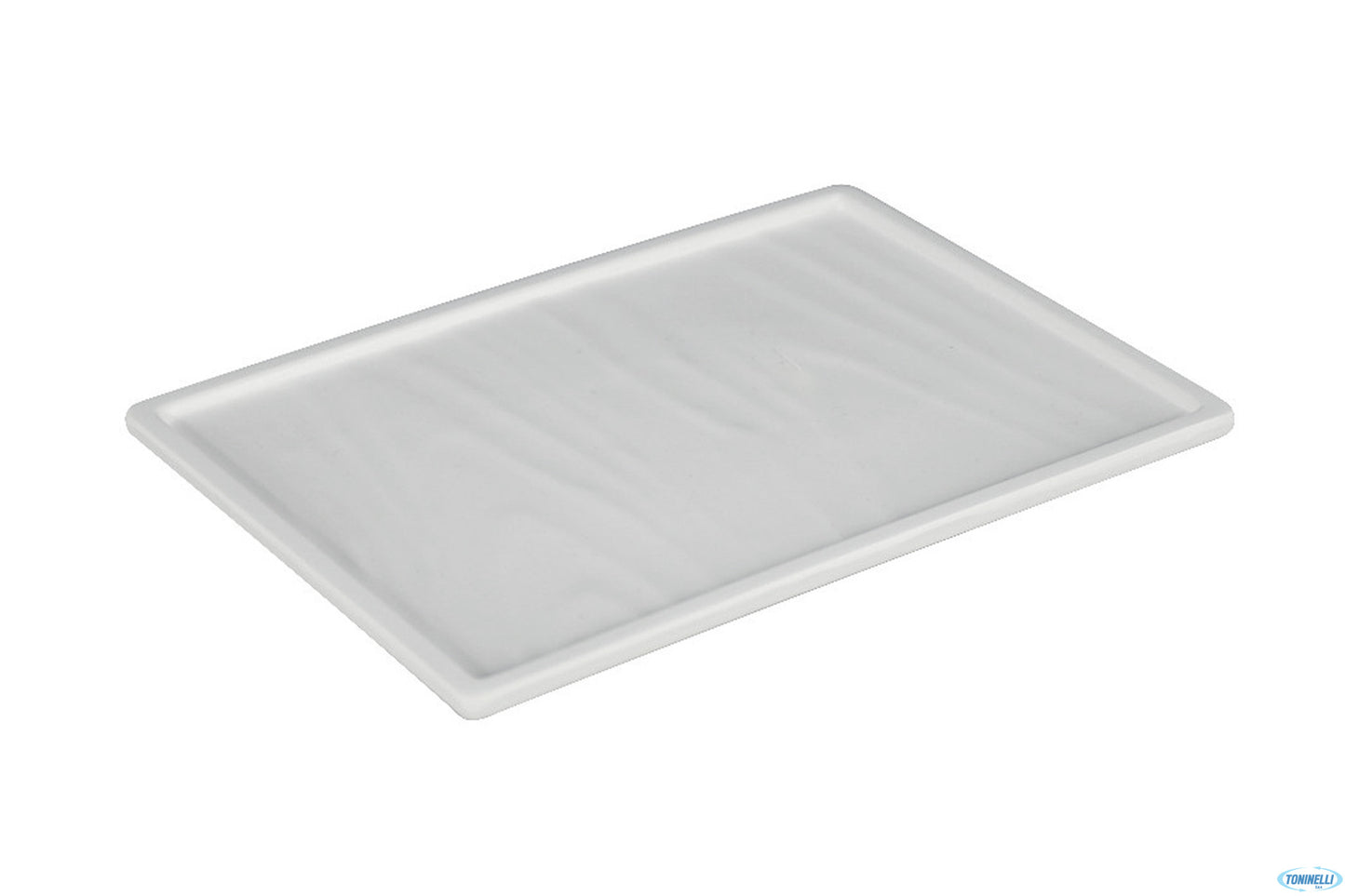 Efay Taiji-Vassoio Rettangolare Melamina Bianca Cm 25,4X18,3 H1,7 E412310Iv00