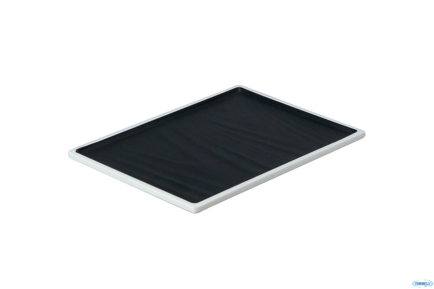 Efay Taiji-Vassoio Rettangolare Melamina Nera Cm 20,3X14,6 H1,3 E412308Ivbk