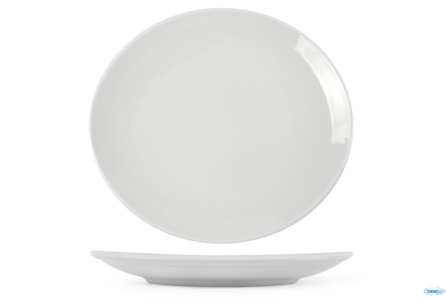 Piatto Bistecca Ent Bianco cm.29x27 - Confezione da 6 Pz.