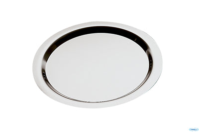 Finesse-Vassoio Tondo Cm 38 Acciaio Inox 18/0 Con Bordo