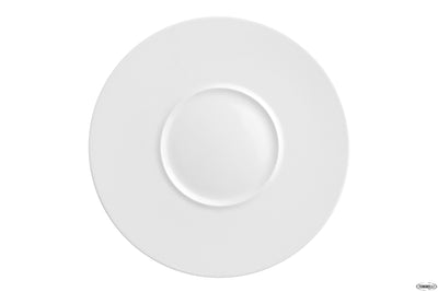 Piatto Frutta Gourmet Florence Liscio Ø Cm.22 Interno Ø Cm.9,8 - Confezione da 6 Pz.