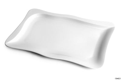 Gourmet-Piatto Porcellana Bianco Rettangolare Cm.37X23 3660