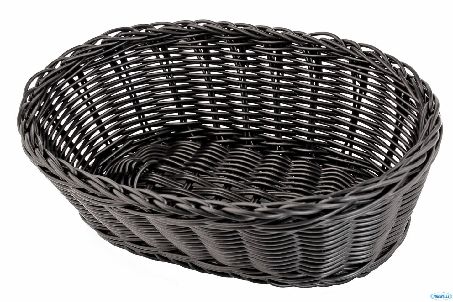 Horecaprofessional - Cestino Pane Pesante Ovale Cm.25X18 H 8 Nero Spb-8Cb