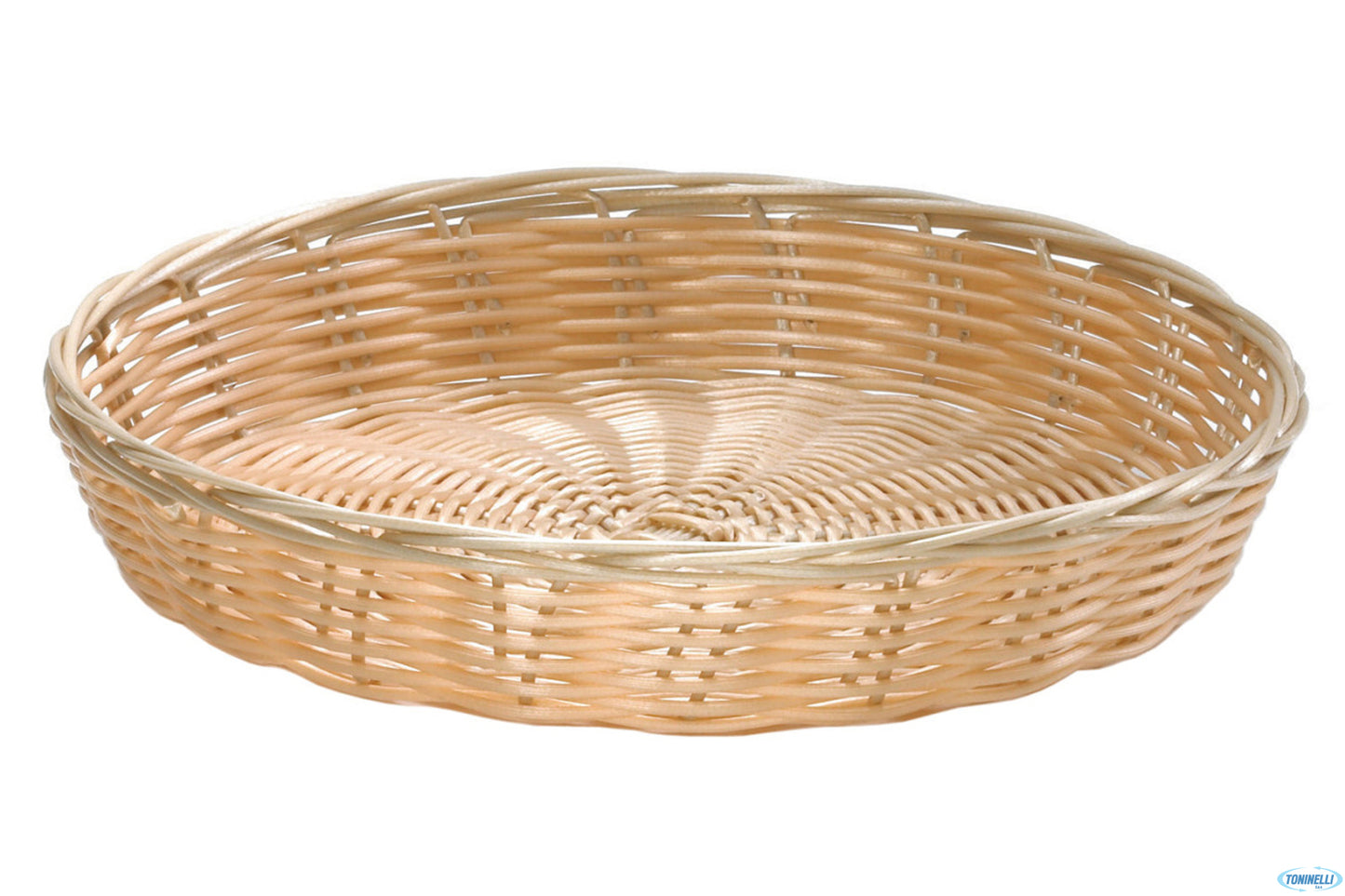 Horecaprofessional - Cestino Pane Tondo Cm.21,5 H 5,5 Naturale Hpb-6Cnt