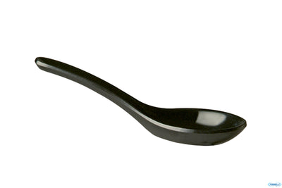 Hong Kong-Cucchiaio Melamina Nero Cm 13,5X4,5 Infrangibile, Durevole, Indicato Per Tamerature Da -50